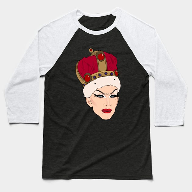 Sasha Velour Crown Baseball T-Shirt by Jakmalone